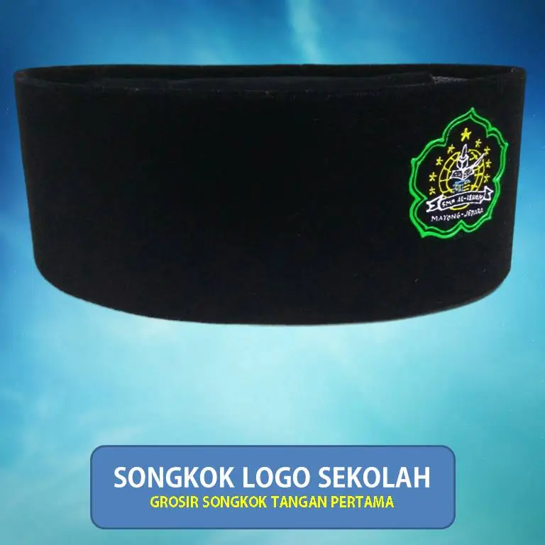 peci songkok bordir logo custom