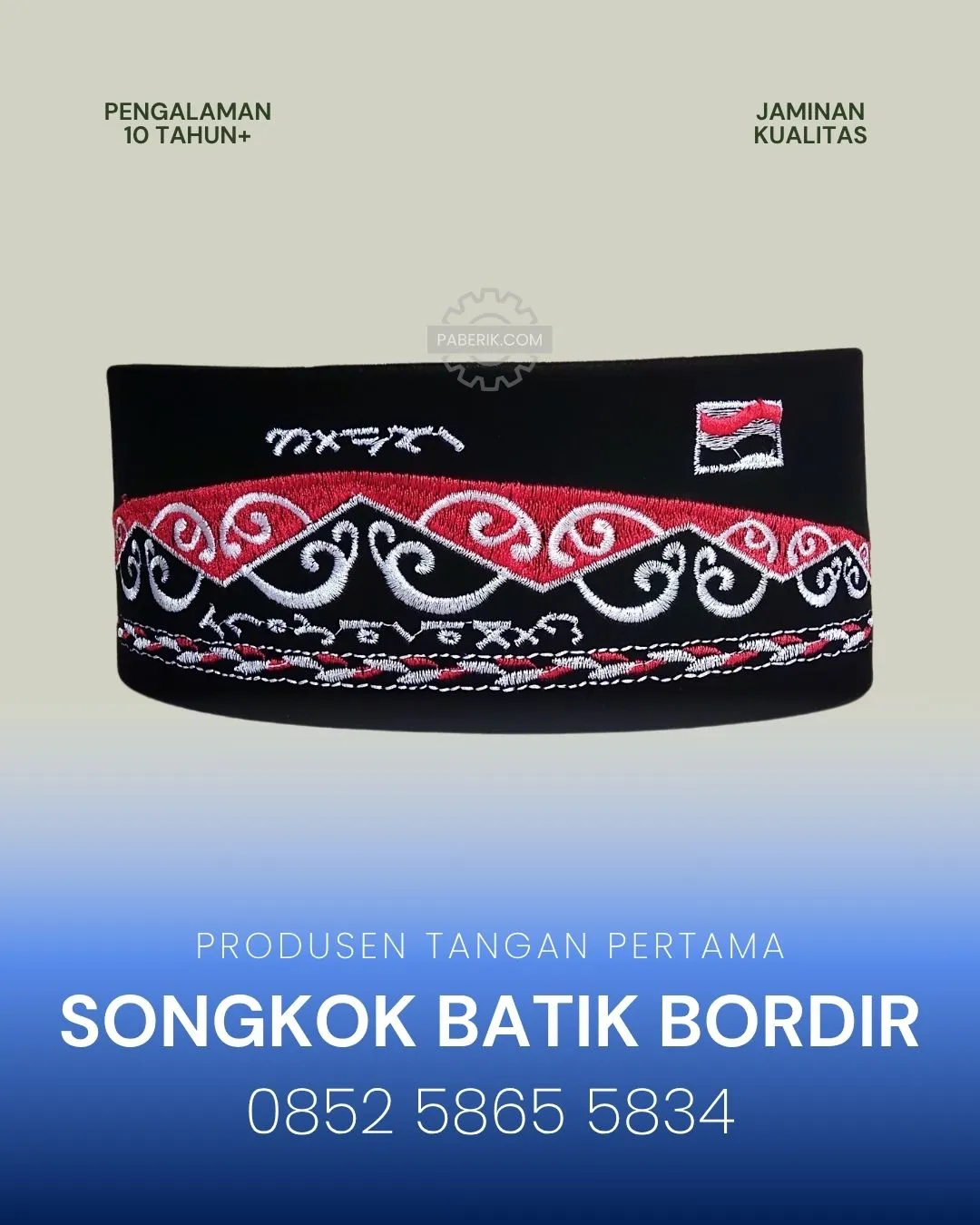 Peci bordir batik