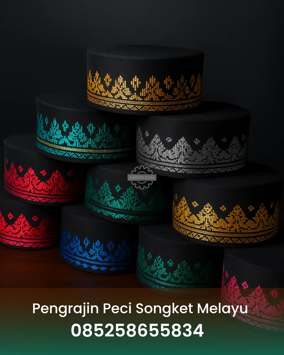 supplier langsung peci songket Melayu